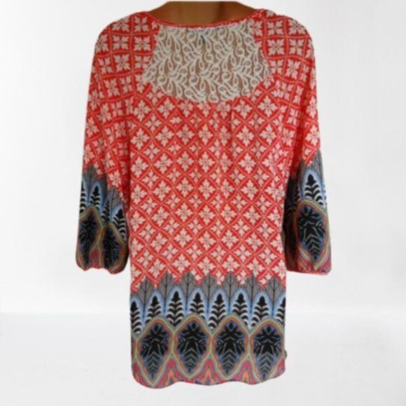 Zac & Rachel Womens Boho Tunic Top Small - Picture 2 of 8